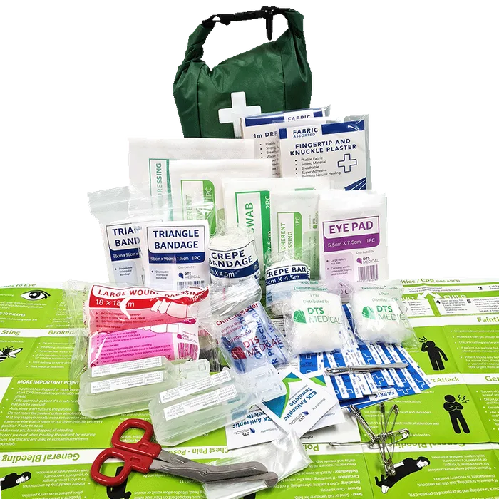 Workplace 1-5 Person First Aid Kit, Soft Pack, Hang bag, Wall Mount and Refill Pack
