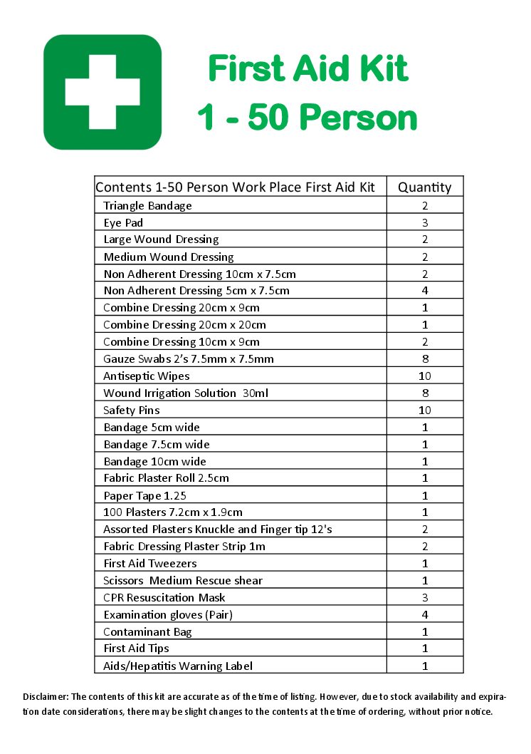 First Aid Kit Work Place 1-50 in Landscape Metal Wall mountable cabinet - Image 2