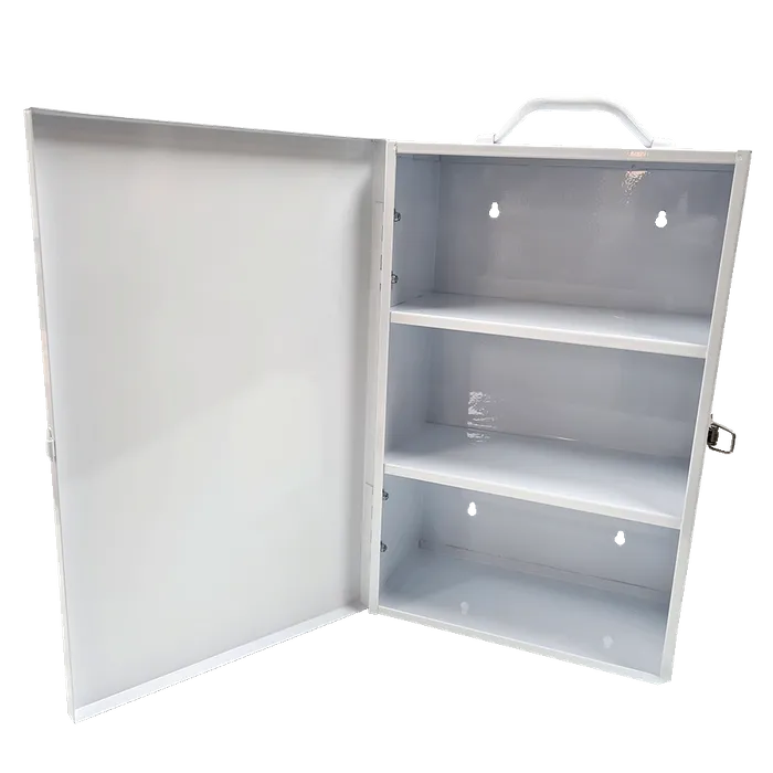 First Aid Metal Box Large Wall Mountable Landscape / Portrait / Green / White - Empty - Image 7
