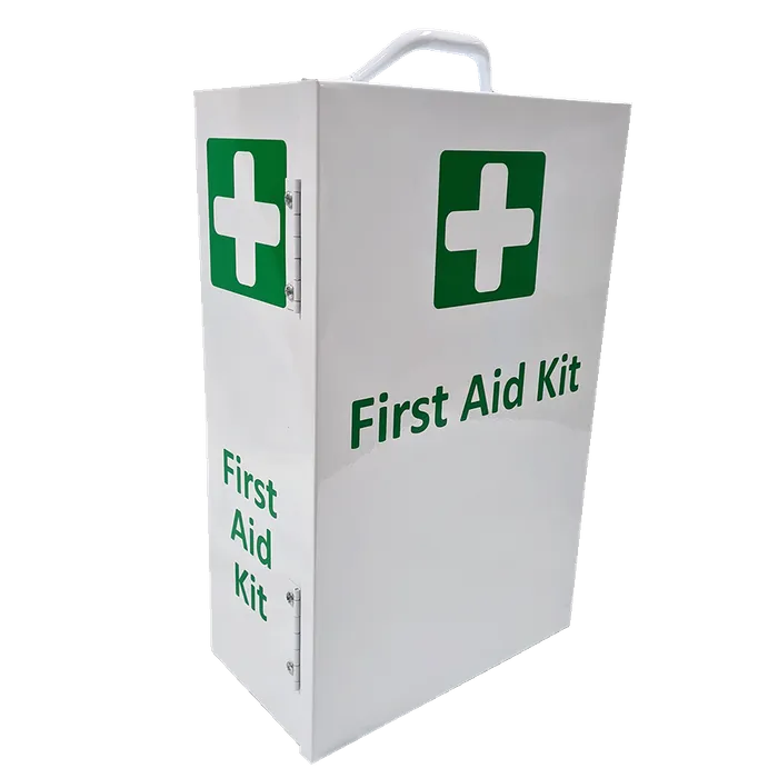 First Aid Metal Box Large Wall Mountable Landscape / Portrait / Green / White - Empty - Image 5
