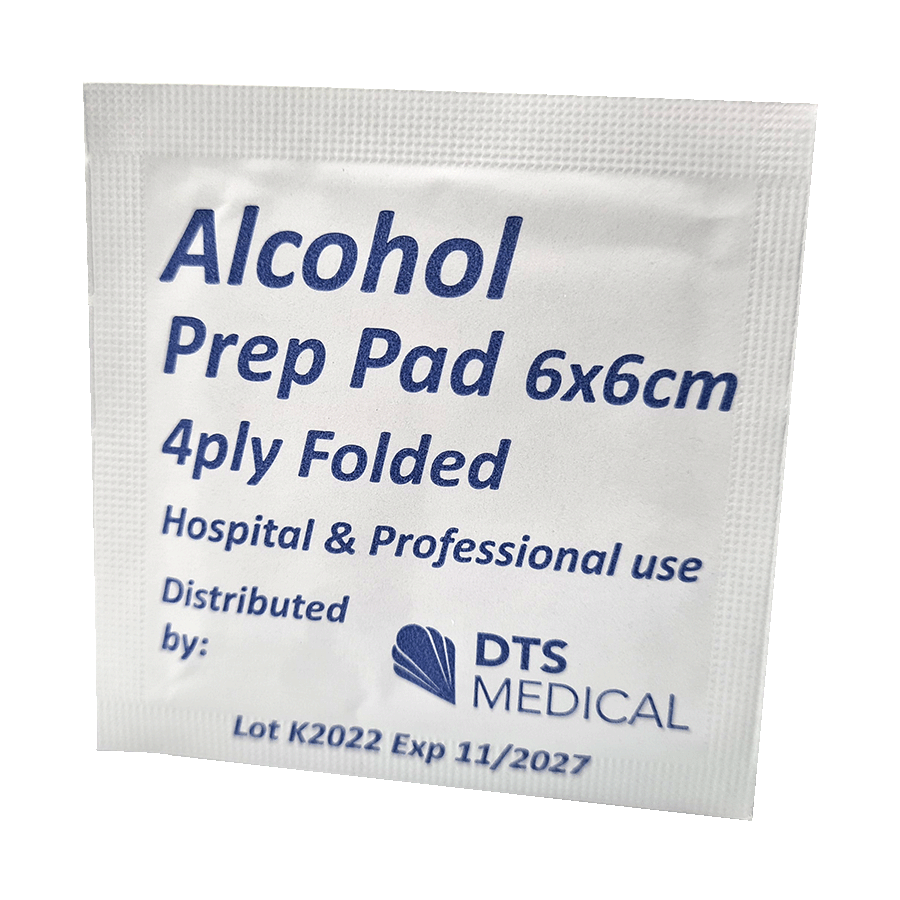 Alcohol Prep Pads 70% Alcohol 6cm x 6cm Folded Wipe box of 200 - Image 2
