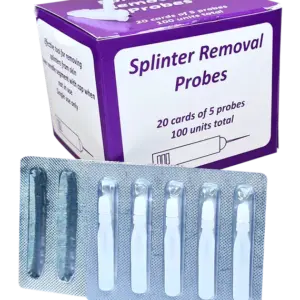 Splinter Removal Probes, Sterile, Individually Foil Sealed First Aid