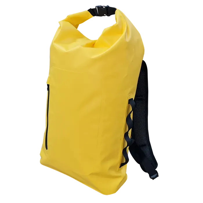 Dry Bag Back Pack XL - Padded Back and Shoulder Straps - Yellow - NO PRINT - READY TO PRINT